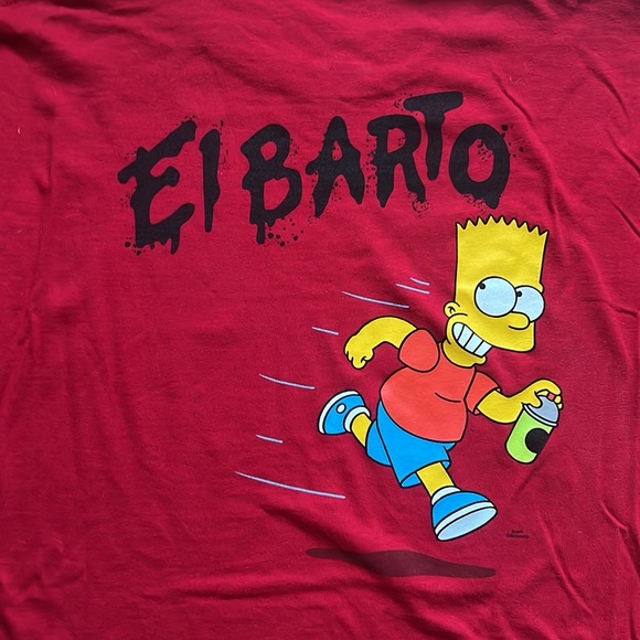 Great Condition - Collectible - Vans x The Simpsons “El Barto” Red Long-sleeve T - Picture 5 of 8